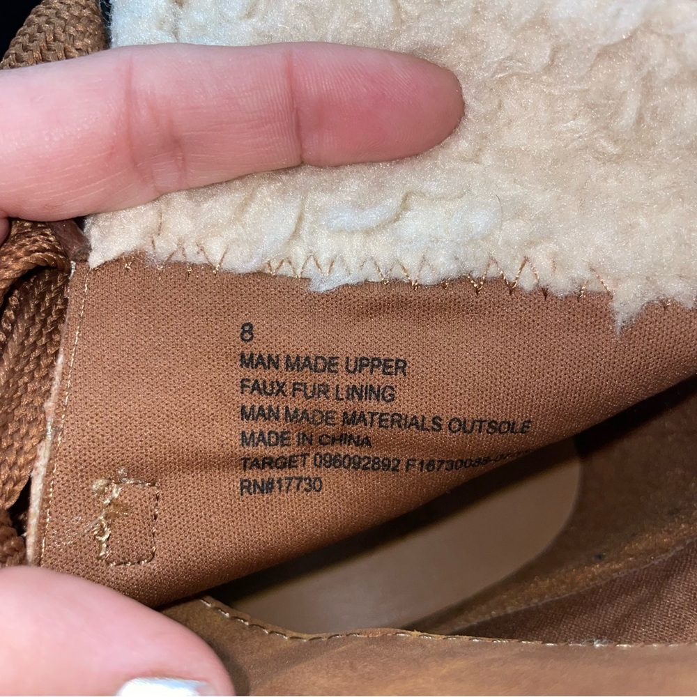 Universal Thread Tan Lace Up Wedge Boot Size 8 Ex… - image 7